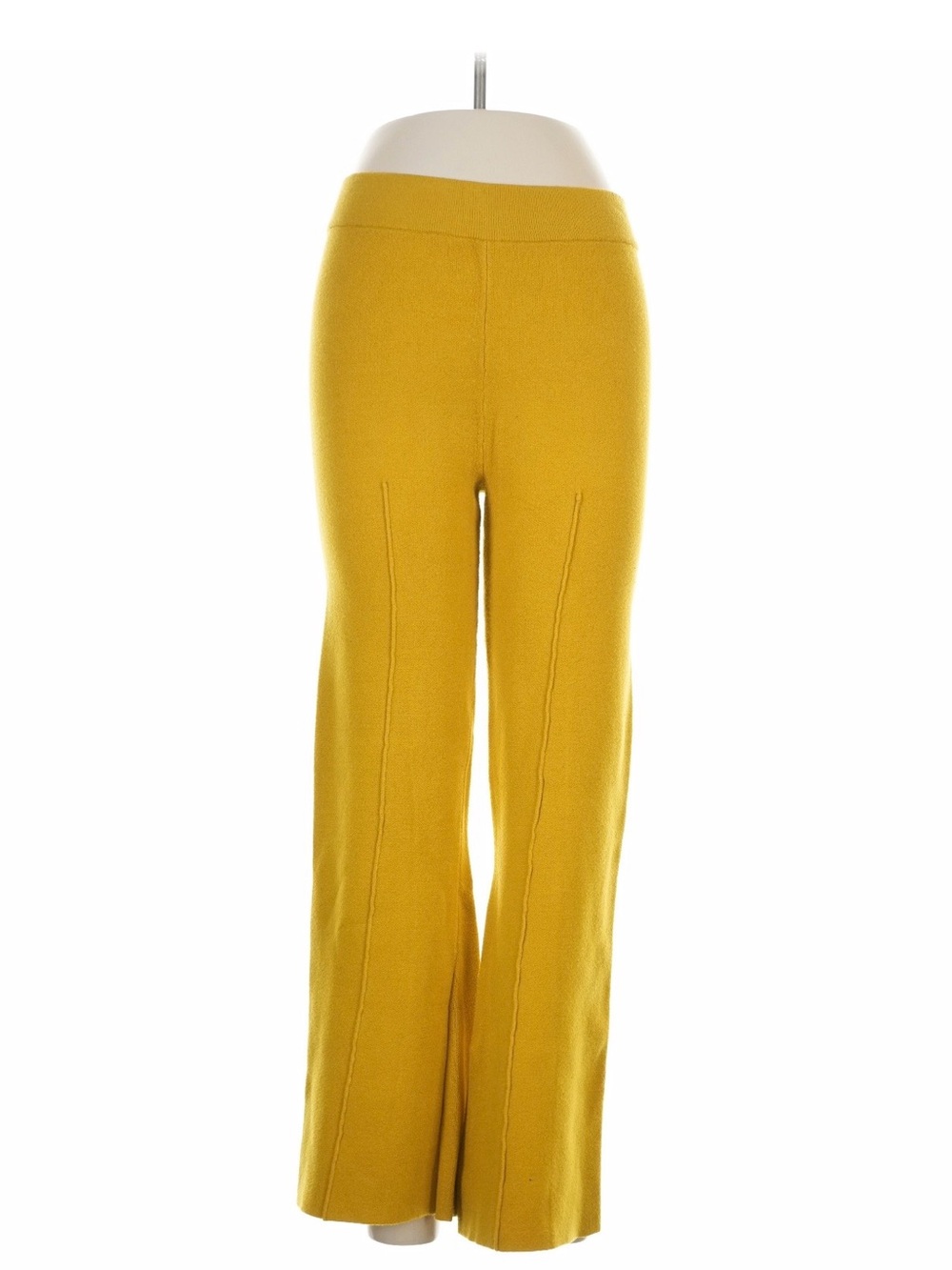Daydreamer Golden Mustard Wide-Leg Knit Pants